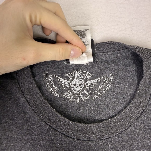 Harley Davidson XL Long Sleeve Eureka Springs AR Hog Boar Biker Built Charcoal - Picture 4 of 10